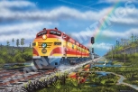 FEC 'Florida Speedway' Train Art Print - S&N