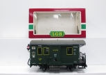 LGB 3019 Green 4-Wheel Mail Post Car w/Lights/Box